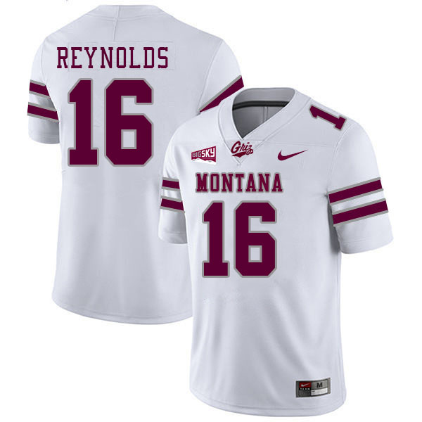 Montana Grizzlies #16 Owen Reynolds College Football Jerseys Stitched Sale-White